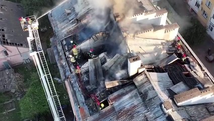 Kindergarten and residential building hit in overnight Russian strike on Lviv