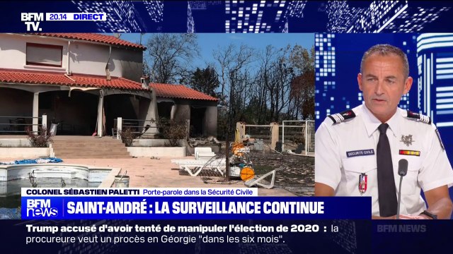 Incendie à Saint-André: 350 sapeurs-pompiers issus de la zone Sud sont venus épauler les sapeurs-pompiers des Pyrénées-Orientales , indique le porte-parole de la Sécurité Civile