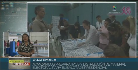 Guatemala reporta 60% de material electoral distribuido para balotaje presidencial