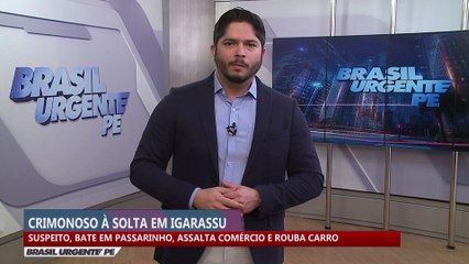 Suspeito, bate em passarinho, assalta comércio e rouba carro