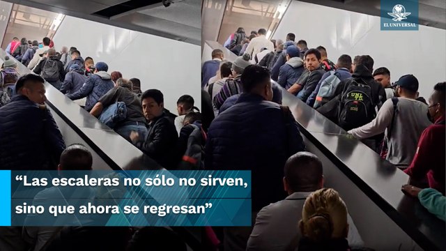 ¡Los ponen a correr! cambian de sentido las escaleras eléctricas del Metro