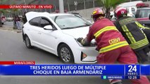 Miraflores: tres heridos deja accidente de tránsito en la bajada Armendáriz