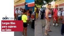 Largas filas para cajeros en Cuba