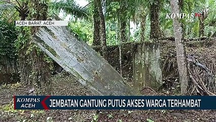 Jembatan Gantung Putus Akses Warga Terhambat