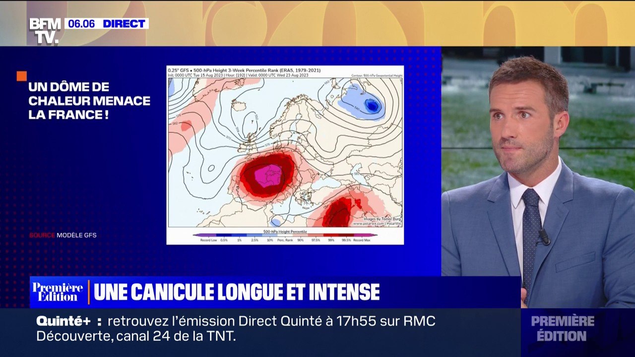 Météo: une canicule longue et intense à cause d'un dôme de chaleur prévu pour la fin de la semaine