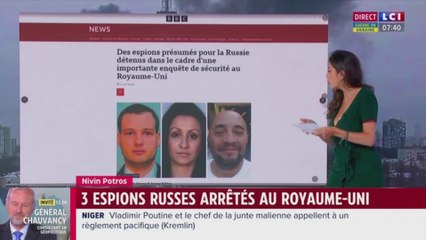 Trois espions russes arretés au Royaume Uni - Nivin Potros sur LCI (16/08/2023)