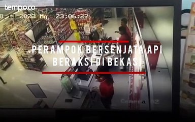 Perampokan di Cibitung Bekasi Terekam CCTV, Pelaku Todongkan Senjata Api