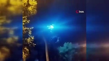 Büyükçekmece'de Leyleklerin Yol Açtığı Patlama Anı Kamerada