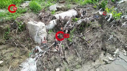 Amasra’da meydana gelen sel, antik su kanalının parçalarını ortaya çıkardı