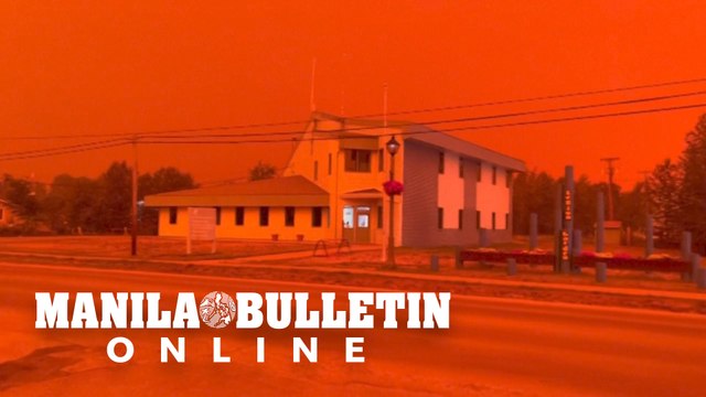 UGC: Wildfires make the sky turn red in Fort Smith, Northwest Territories, Canada