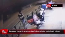 Bursa'da kuryenin anahtarı üzerinde unuttuğu motosikleti çalındı