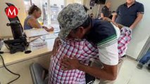 Emotivo reencuentro en Mexicali, padre y hijo Se reencuentran tras tres años de desaparición