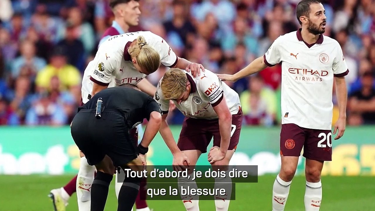 Guardiola : “De Bruyne sera absent trois ou quatre mois”