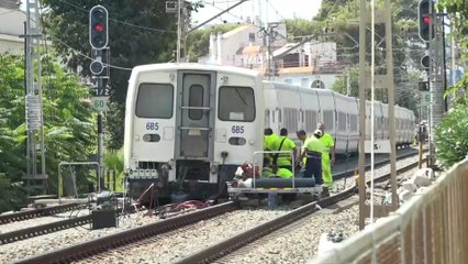 El descarrilamiento de un tren en Sitges afecta al servicio de Cercanías y regional