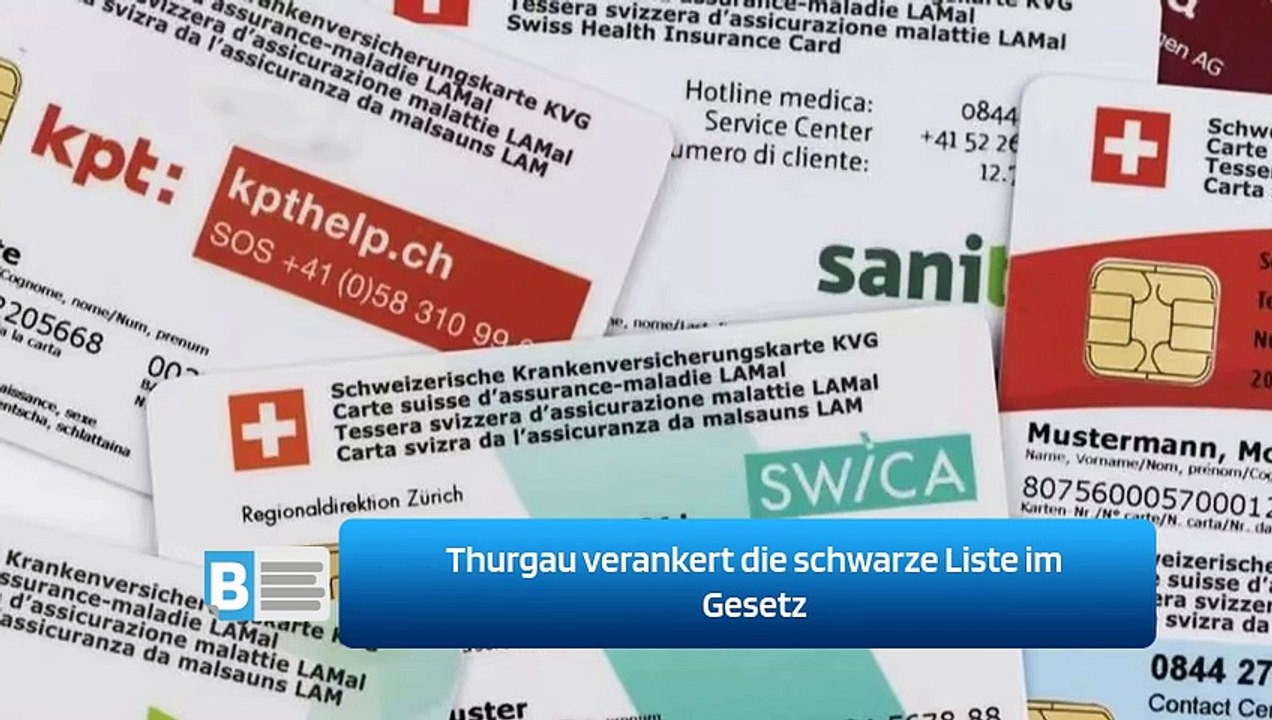 Thurgau verankert die schwarze Liste im Gesetz