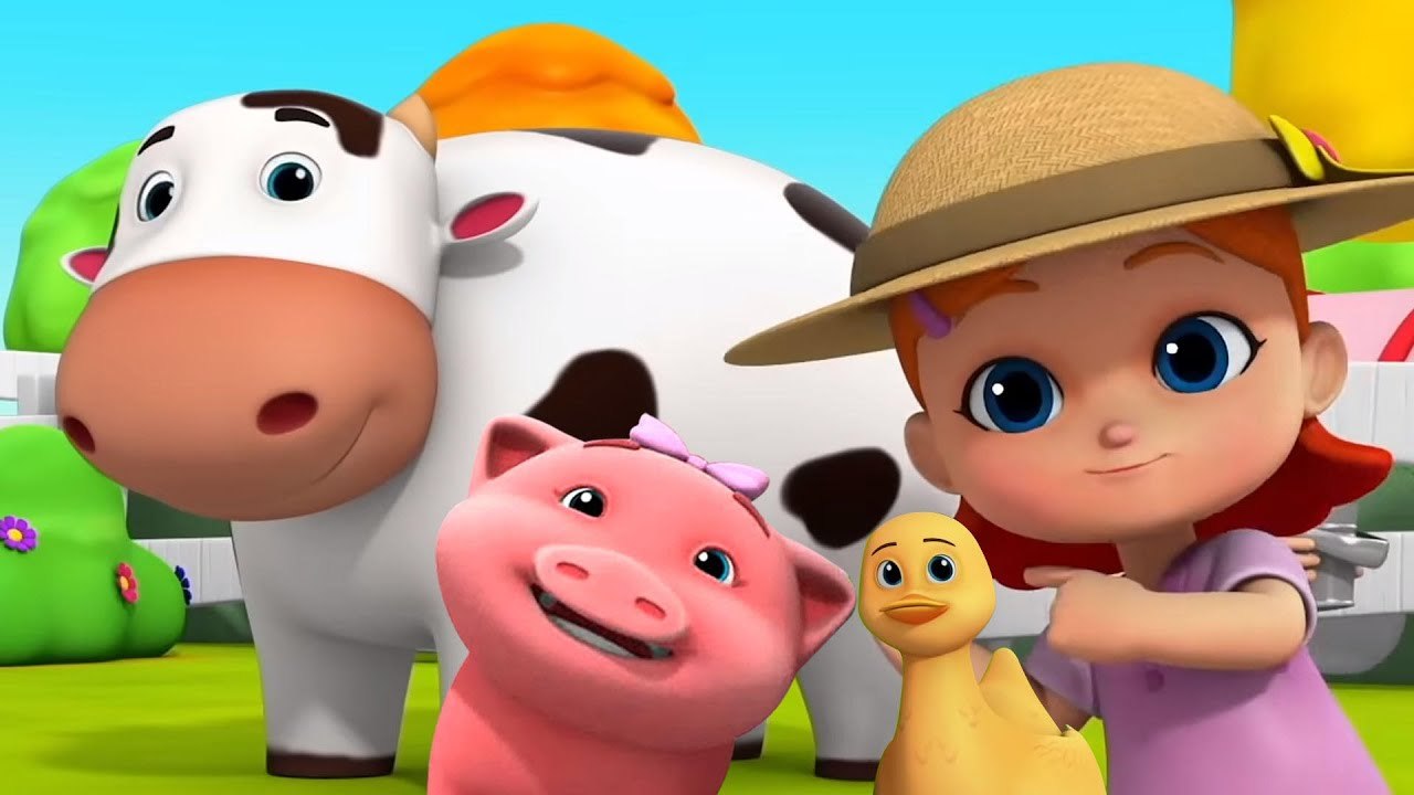 Old MacDonald Had A Farm - Animal Cartoons And Children Rhymes