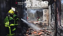 450 bombeiros combatem o fogo nos Pirinéus Orientais