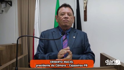 Eriberto Maciel faz convite para sessão solene de entrega de títulos de Cidadão Cajazeirense