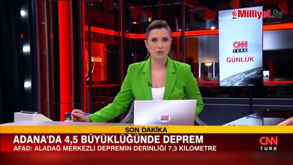 Adana'da 4.5 büyüklüğünde deprem