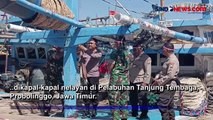 Sudah Usang, Ratusan Bendera Merah Putih di Kapal-Kapal Nelayan di Probolinggo Diganti Baru