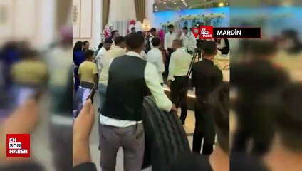 Mardin'de bir düğünde damada altın yerine araç lastiği takıldı