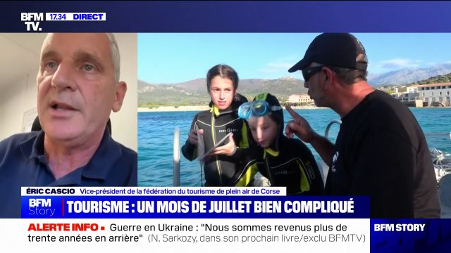 Tourisme en Corse: Les chiffres sont en recul , indique Éric Cascio (vice-président de la fédération du tourisme de plein air de Corse)
