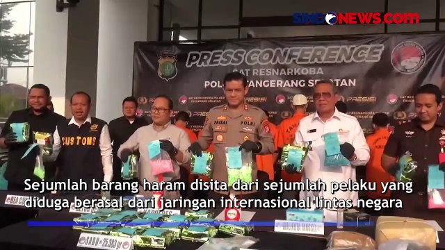 Ungkap Kasus Narkoba Lintas Negara, Polres Tangsel Sita Ribuan Ekstasi dan 25 Kg Sabu