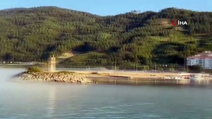 Deniz buharlaştı, ilginç görüntüler oluştu