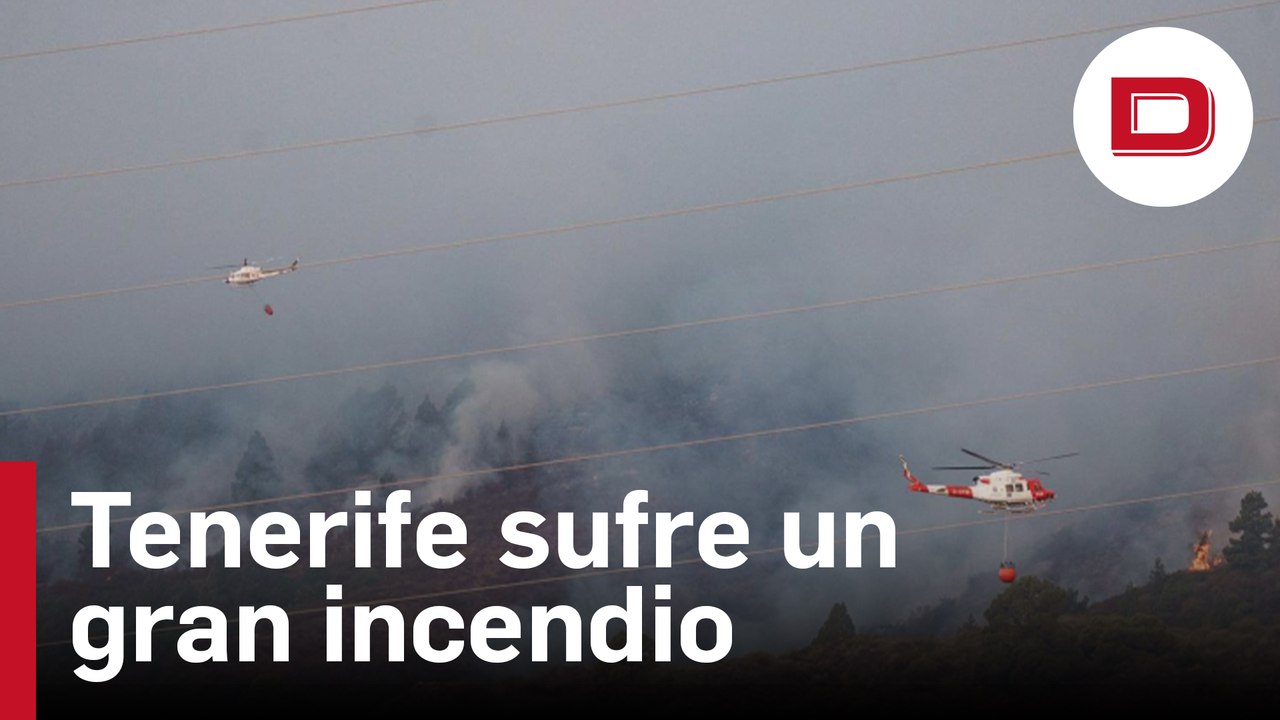 Un incendio en Tenerife obliga a evacuar varias zonas y al corte de carreteras