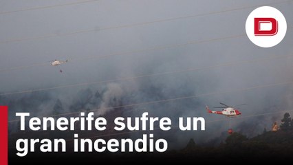 Un incendio en Tenerife obliga a evacuar varias zonas y al corte de carreteras