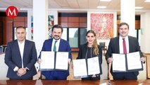 Evelyn Salgado y Zoé Robledo firman convenio para modelo IMSS