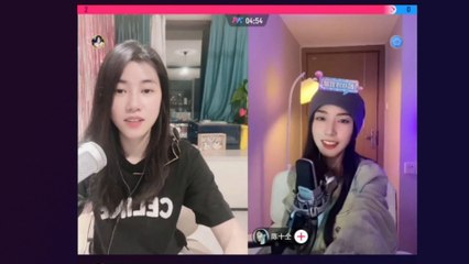 鸣呜姐 and 陈十全 Playing PK on Douyin app