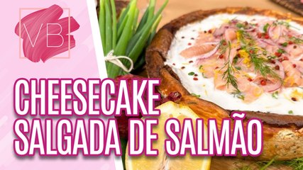 Aprenda o passo a passo de uma deliciosa cheesecake salgada de salmão - Você Bonita (16/08/2023)