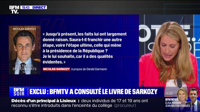 Nouveau livre de Nicolas Sarkozy: l'ancien chef de l'État souhaite à Gérald Darmanin de franchir l'étape ultime (...) qui mène à la présidence
