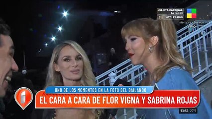 el encuentro de Flor Vigna y Sabrina Rojas en la foto del Bailando 2023