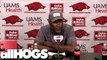 Hogs' Marcus Woodson After Practice