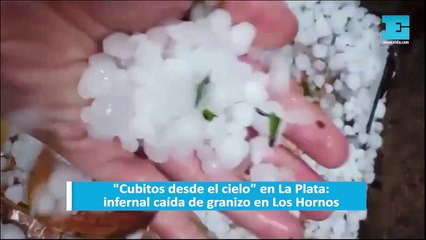 "Cubitos desde el cielo" en La Plata: infernal caída de granizo en Los Hornos