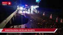 Bodrum’da su isale hattı patladı: Turistik karayolu çöktü, heyelan oluştu