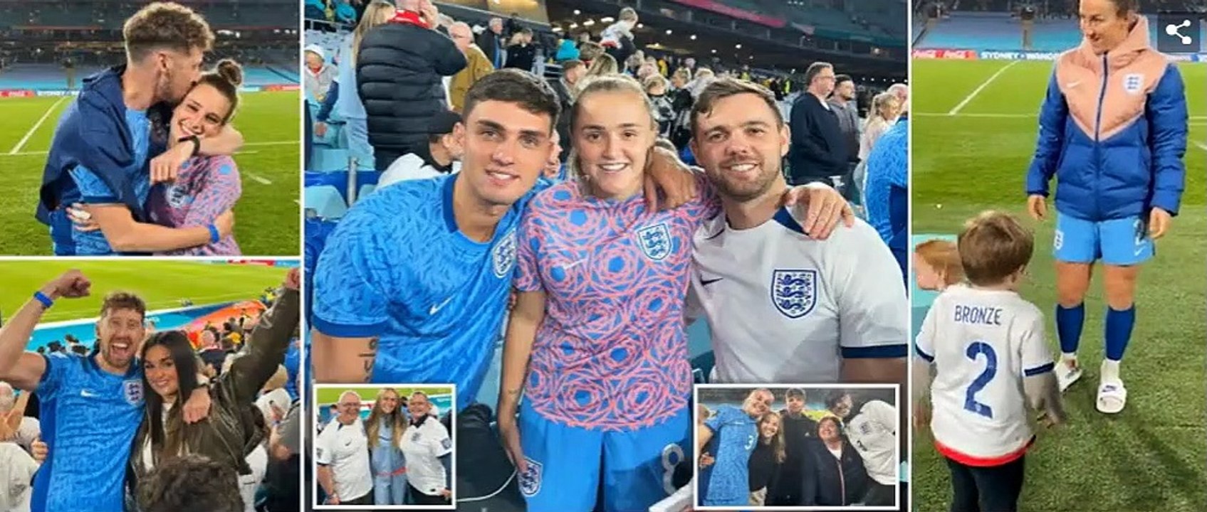 England stars celebrate getting to World Cup final with friends and family who backed them: Goalscorer Ella Toone's boyfriend leads fans partying into the night while Lucy Bronze posts adorable video of her delighted nephew and niece