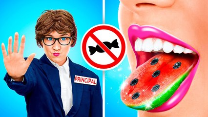 How To Sneak Food Into School Cool Sneaking Tricks And Funny Moments By 123 Go!