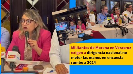 Download Video: Militantes de Morena en Veracruz exigen a dirigencia nacional no meter las manos en encuesta rumbo a 2024