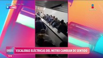 Escaleras eléctricas del Metro cambian de sentido