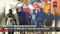 Autoridades migratorias rescataron a 137 migrantes africanos en Veracruz