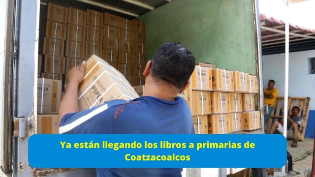 Ya están llegando los libros a primarias de Coatzacoalcos