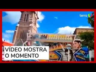 Brinquedo quebra e arremessa pessoas em parque de diversão na Bélgica