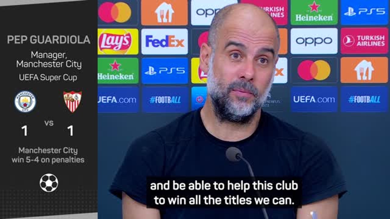 Guardiola fires another dig at Premier League scheduling after Super Cup triumph