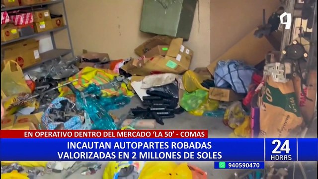 Operativo en “La 50”: autopartes incautadas están valorizadas en S/ 2 millones
