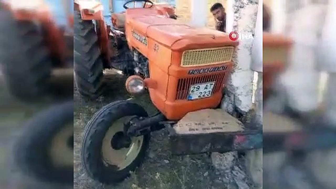 Yakıt doldurduğu traktörün altında kalarak can verdi