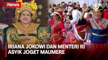 Asyiknya, Iriana Jokowi dan Jajaran Menteri RI Joget Maumere di Upacara HUT RI ke 78