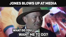 Jones rants at journalists for 'negative' line of questioning